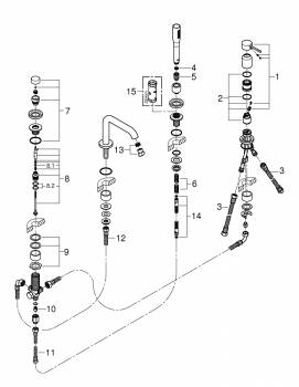 GROHE 19578GN1 Essence+ Смеситель для ванны на 4 отверстия. Фото