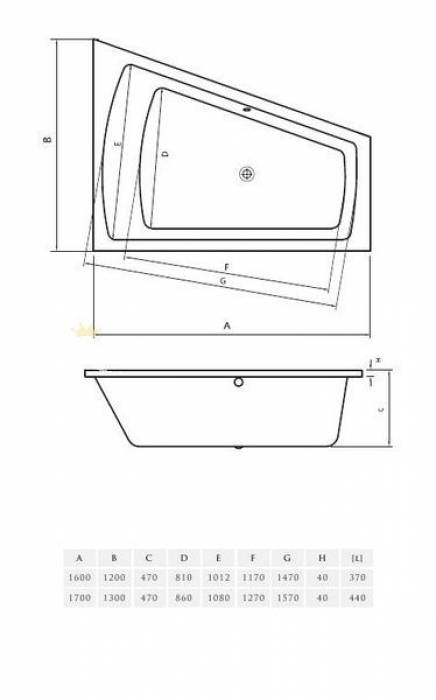 Ванна VAYER Trinity 160х120. Фото