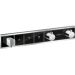 Термостат Hansgrohe RainSelect для душа на 3 потребителя 15356600, черный/хром Термостат Hansgrohe RainSelect для душа на 3 потребителя 15356600, черный/хром. Фото